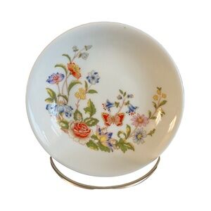 Set of (2) Aynsley Bone China Floral Garden Trinket Bowls